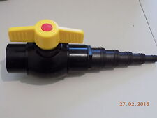 1.5"  Ball Valve Kockney  Koi  43mm ID  + Hosetail