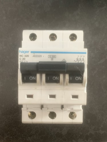 Hager nc320 triple pole mcb - hager,