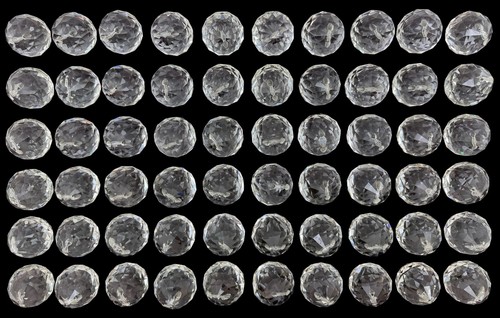 Round faceted glass - round,