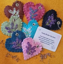 Lucky Heather Felt Heart