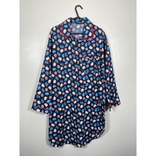 Marks and Spencer Night Shirt Women’s Size 12 Sheep Satin Vintage Buttons Prop