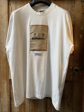 Burberry Label Applique Cotton Oversized T-Shirt XXXL  3XL Excellent Condition