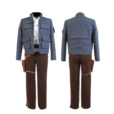 Star Wars Han Solo Jedi Cosplay Costume Halloween Coat Pants Uniform