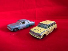 2x Lesney Matchbox Cars No.38b Vauxhall Victor Estate & No.45b Ford Corsair
