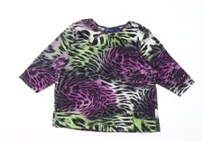 Artscapes Women's Multicoloured Animal Print XL T-Shirt