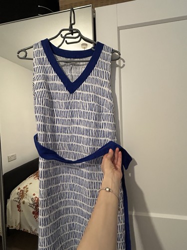 Dress blue white - dress,