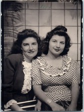 1940s Two Women In Ruffled