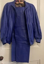 VINTAGE BLUE LEATHER Trouser