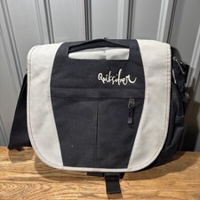 Quicksilver Vintage Y2K Grey / Black Messenger Bag - VGC