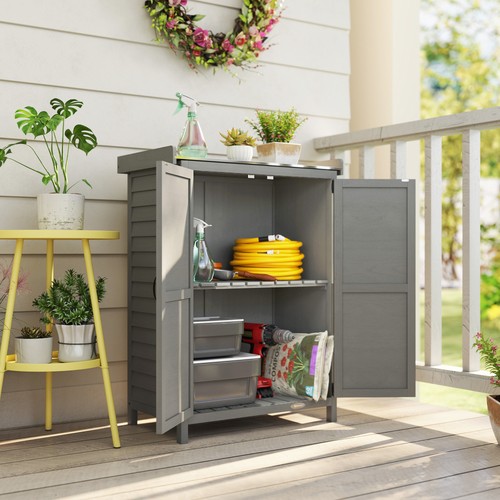 Wooden garden shed - garden,