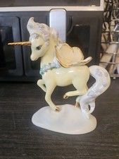The Franklin Mint Unicorn Where Love Blooms Forever