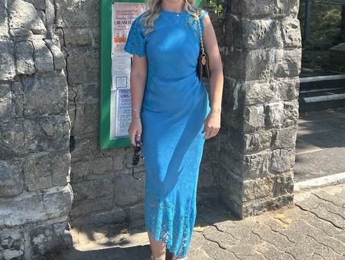 Blue topshop midi - topshop, dress