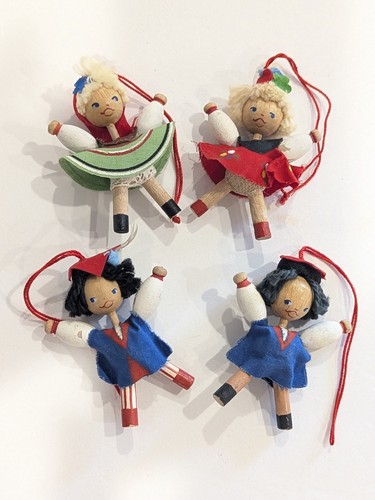 Vintage polish wooden peg - peg, doll