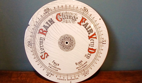 Antique aneroid barometer - antique,