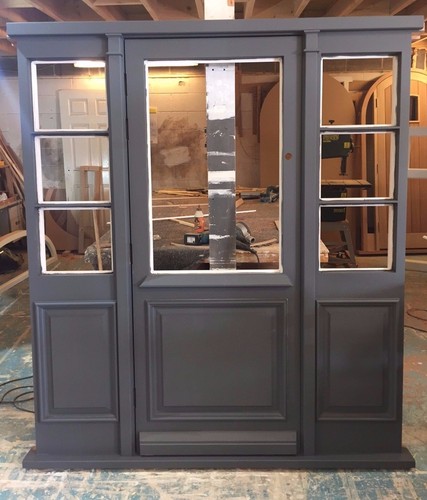 Solid hardwood front door - door, with