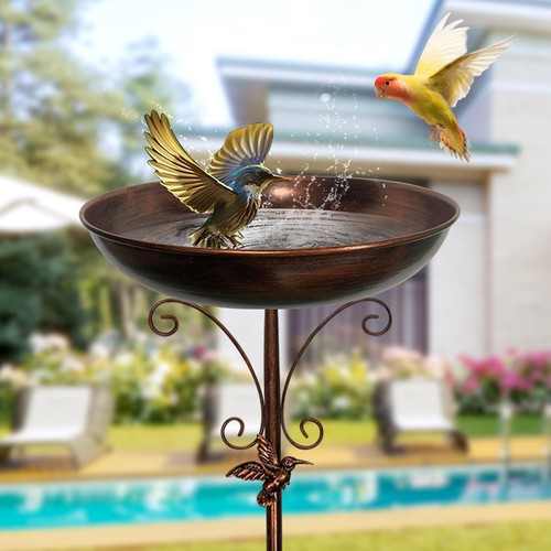 Bird bath bowl vintage - bird,