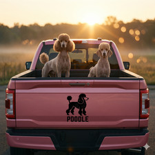 Poodle Decal Sticker Car Truck