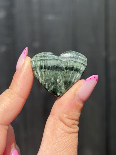 Seraphinite heart cabochon - heart,