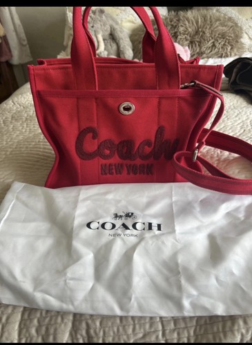 Red coach cargo tote - , bag