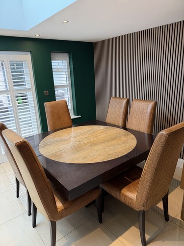 Dinning table wood marble - , wood/marble