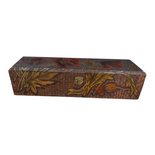 Antique pyrography long - antique,