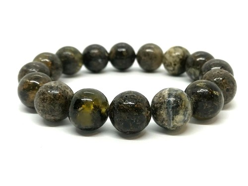 Amber bracelet round - amber, beads