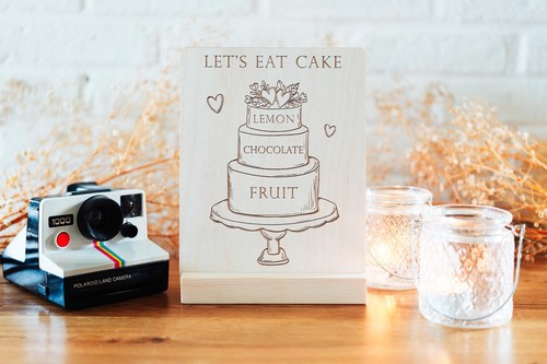 Wedding cake flavours sign - cake,