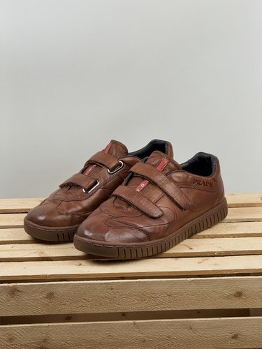 Mens prada red tab brown - mens,