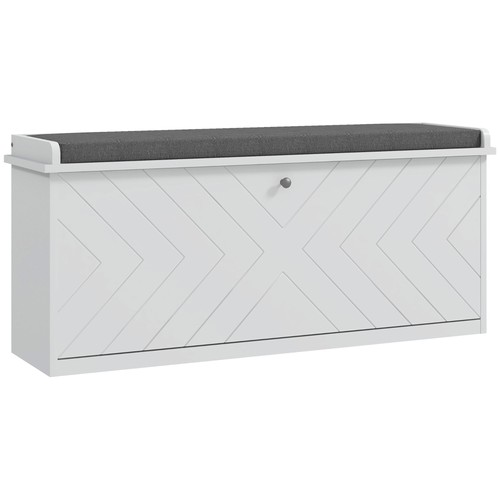 Homcom shoe bench with - shoe, flip