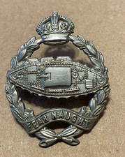 100% Genuine WW2 Royal Tank Regiment White Metal Cap Badge BIN £9.99