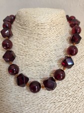 Cherry Amber Bakelite Art Deco Choker Necklace Vintage Art Deco 1920s 1930s