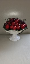 Vintage Capodimonti Ceramicne Porcelain Large Cherry Bowl Made in Italy
