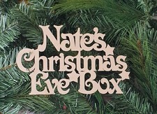 Personalised Wooden Christmas Eve Box Topper Craft Blanks 24cm x 15cm