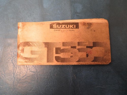Suzuki owner manual gt550 - owner's,