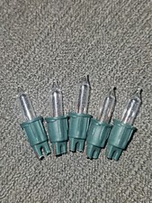 #1 Spare Vintage Christmas Tree Light Bulbs X5 / 3V 0.3W *79 Colour Clear Tested