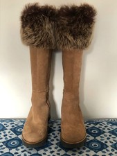 Celtic & Co Handmade Toscana Sheepskin Tall Boots UK6 Generous Fit Rare Cornwall