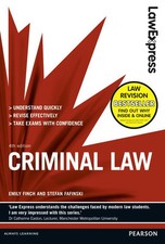Law Express: Criminal Law (Revision Guide) by Fafinski, Stefan Book The Cheap