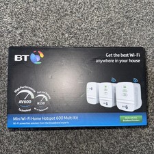 BT Mini WiFi Home Hotspot 600 Multi Kit Powerline - 1 x Extender, 2 x Hotspot
