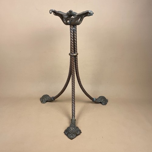 Brass table base heavy tripod - table,
