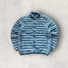 Patta Grey/White Script Logo Zip Up Lightweight Puffer Jacket XL