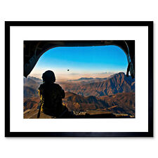 War Soldier Chart 47D Chinook Helicopter New Framed Print Picture Mount 12x16"