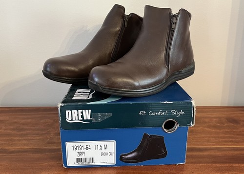 Drew zippy brown calf leather - brown,
