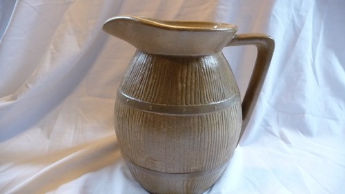Large stoneware barrel jug - stoneware,