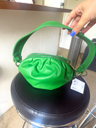 Whistles green leather