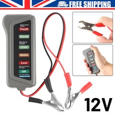 CAR BATTERY TESTER ALTERNATOR CHARGE STATUS OVERLOAD Health DIAGNOSTIC TOOL 12V