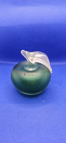Romanian green glass apple - glass,