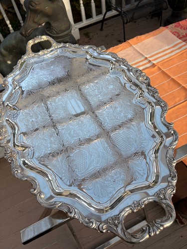 Antique silver plate oval - antique,