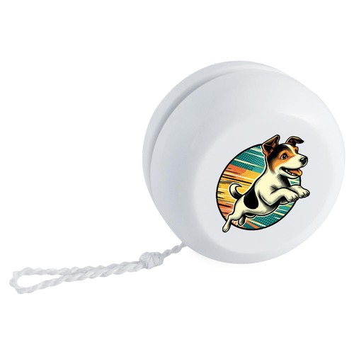 Jumping jack russell - 'jumping, retro