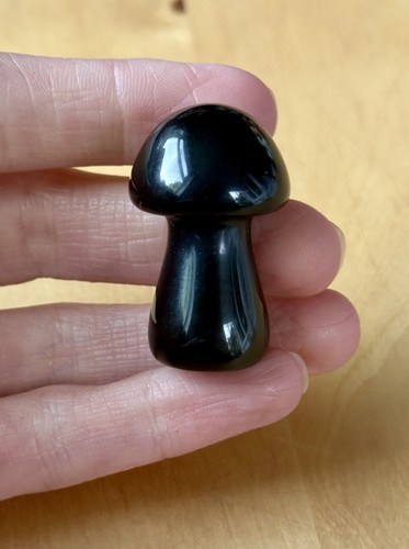 Black obsidian crystal - black,