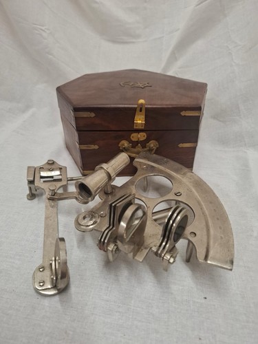Vintage sextant with - vintage,